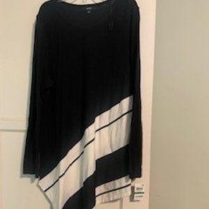 Alfani Asymmetrical Striped Sweater - Large